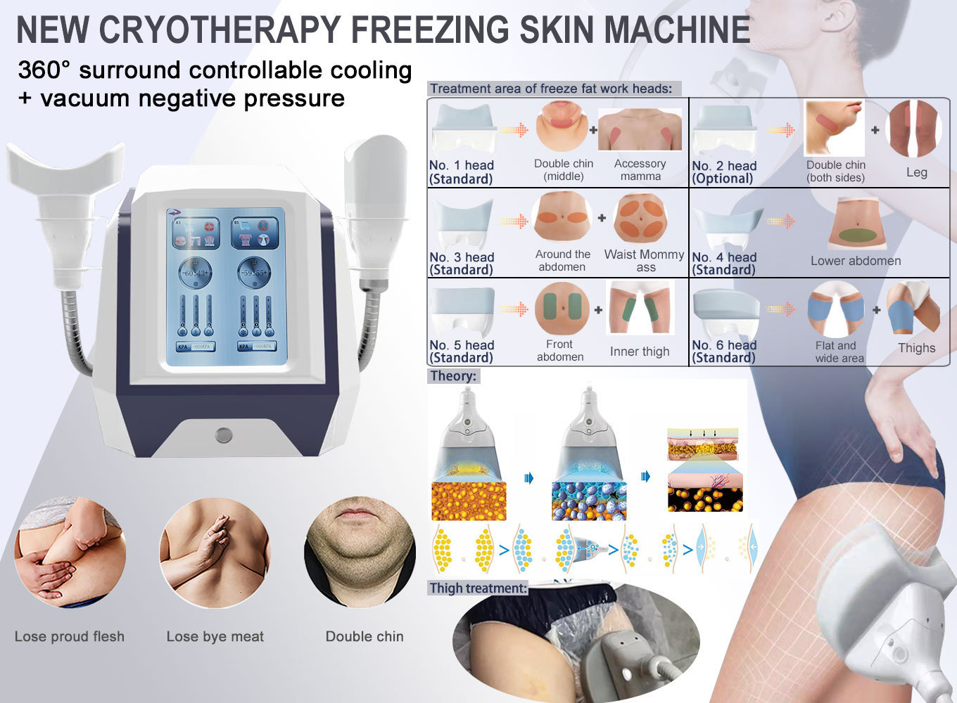 Professional cryotherapy two handle device portable cryotherapy machine price slimming machine