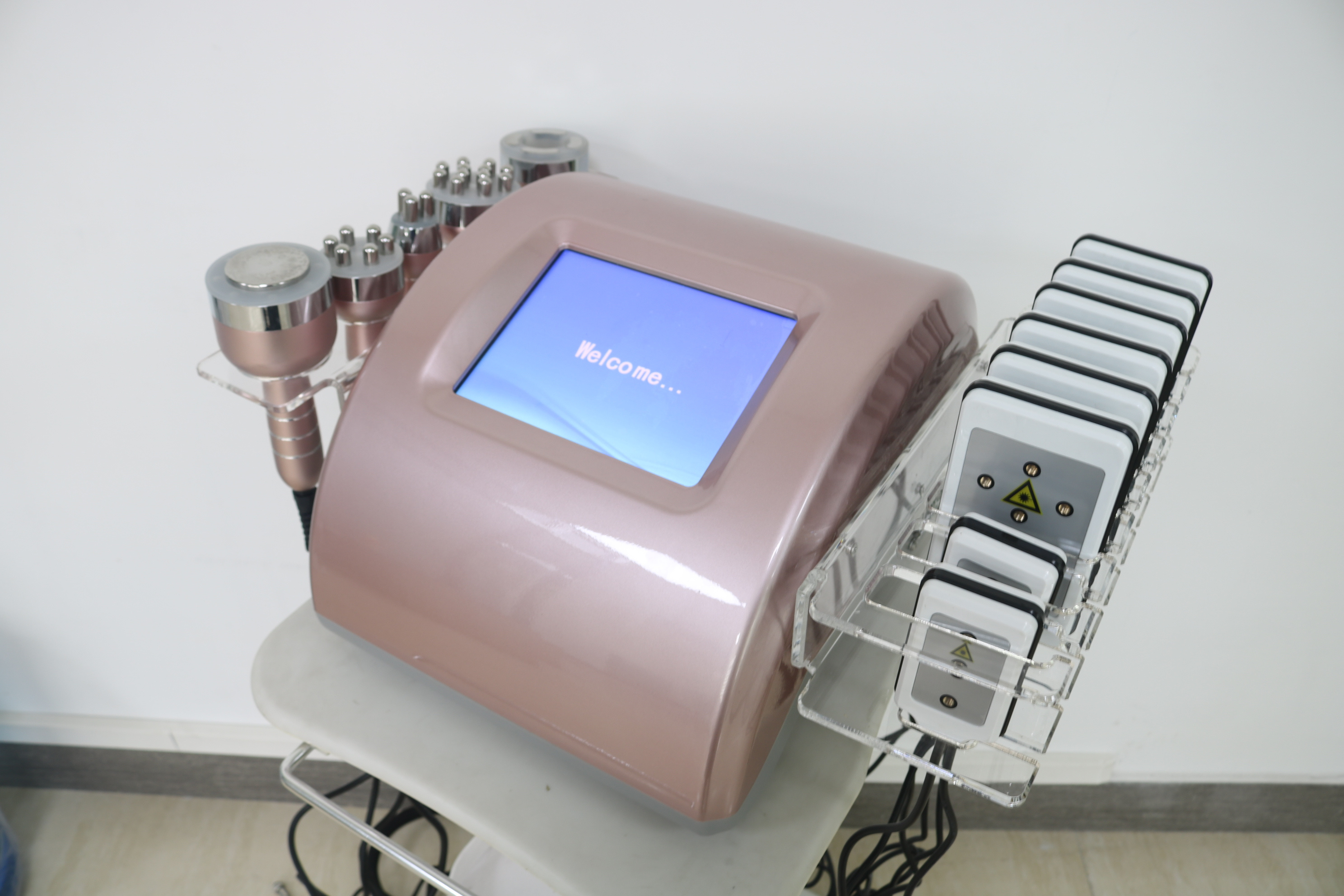 Professional 6 in 1 rf cavitation rf slimming pads 8 pads radiofrequency lipolaser maquina cavitation machine