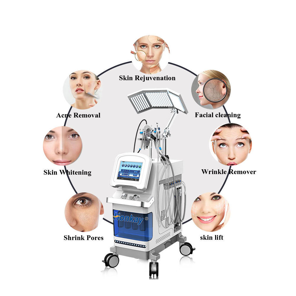 8 IN 1 Multifunctional Skin SPA Machine Hydra Dermabrasion Skin Care Beauty Instrument Skin Rejuvenation Face Lift