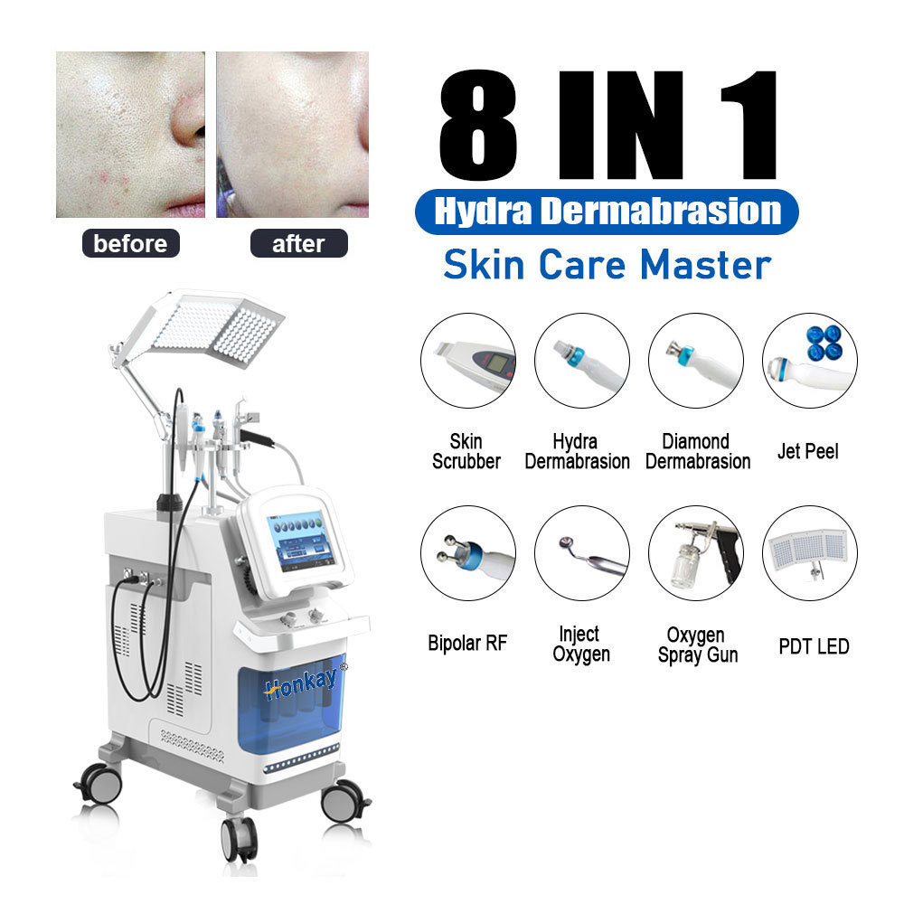 8 IN 1 Multifunctional Skin SPA Machine Hydra Dermabrasion Skin Care Beauty Instrument Skin Rejuvenation Face Lift