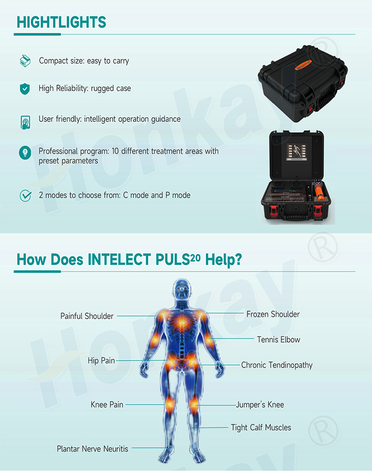 Customized Logo Shockwave Therapy Ed Treatment 7 Tips Working Heads Handpiece Display Screen Focus Shock Wave Therapy Machine