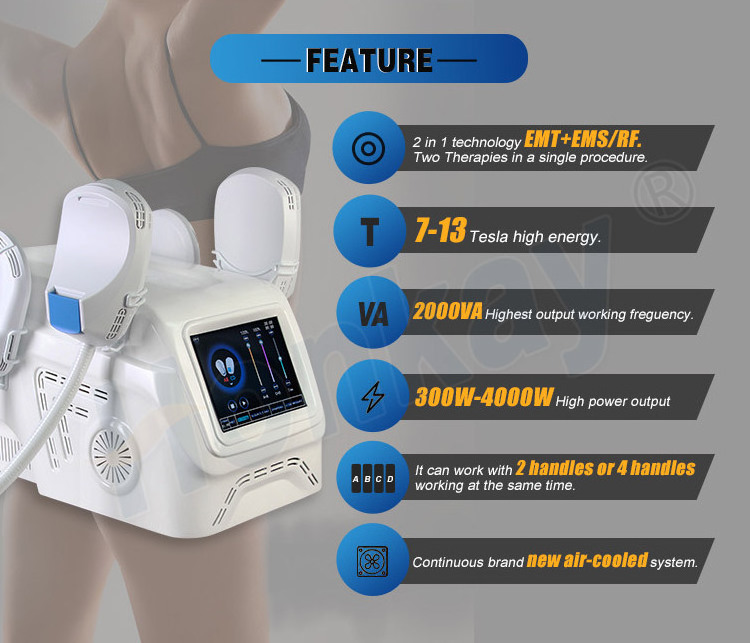 Customization logo free Pelvic floor muscle repair body sculpting machine rf muscle stimulator ems body slim machine