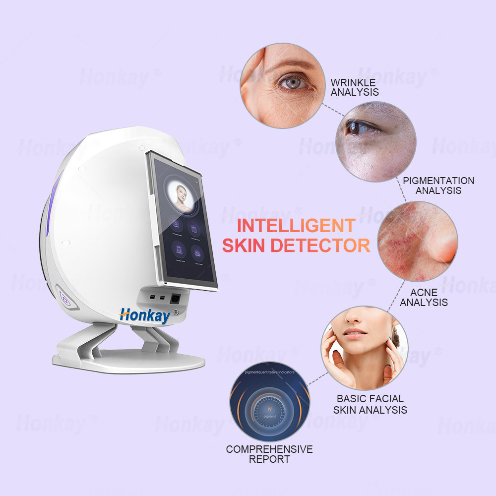 2024 moisture detection skin analyzer machine 3d facial skin analysis analizador de piel face scanner home use skin analyzer