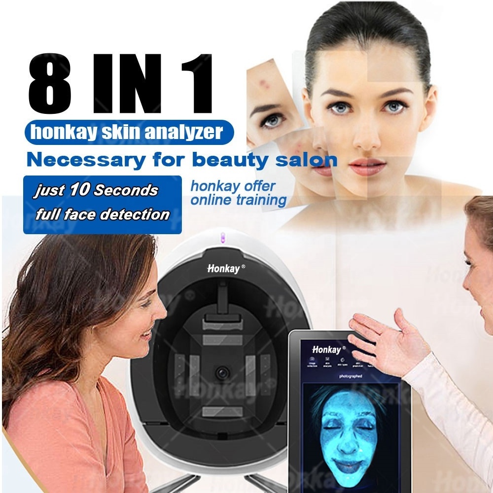 2024 moisture detection skin analyzer machine 3d facial skin analysis analizador de piel face scanner home use skin analyzer