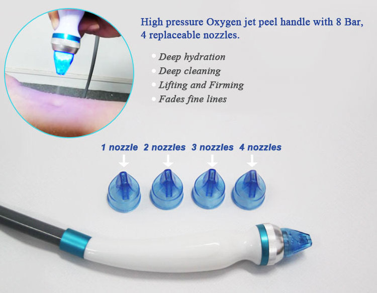 Cheap Factory Price Skin Tightening Oxy Handlepeice High Pressure Oxygen Injection To Spray Water Jet Peel