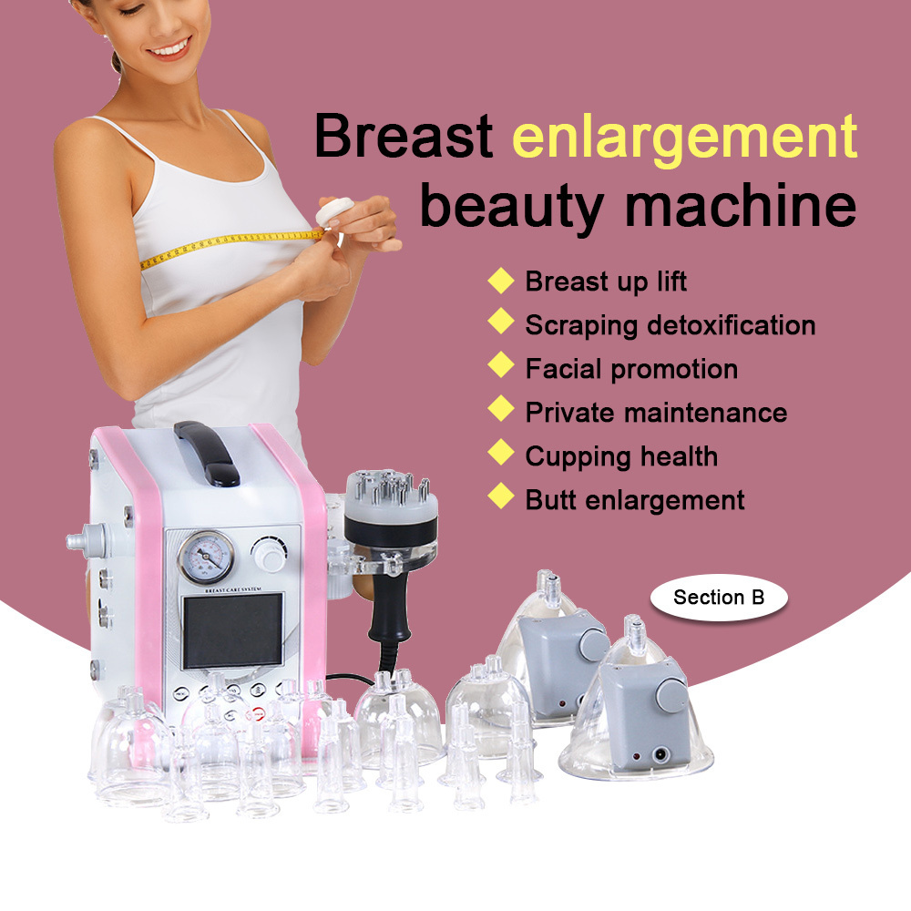 Vacuum buttocks breast enhancement body shape slimming  system butt lifting vacuum cupping therapy enlargement chest machine