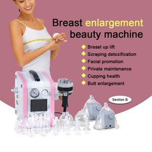 Vacuum buttocks breast enhancement body shape slimming  system butt lifting vacuum cupping therapy enlargement chest machine