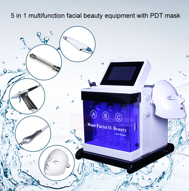 portable mini Exfoliators 5 in1 facial microdermabrasion machine diamond dermabrasion machine for sale