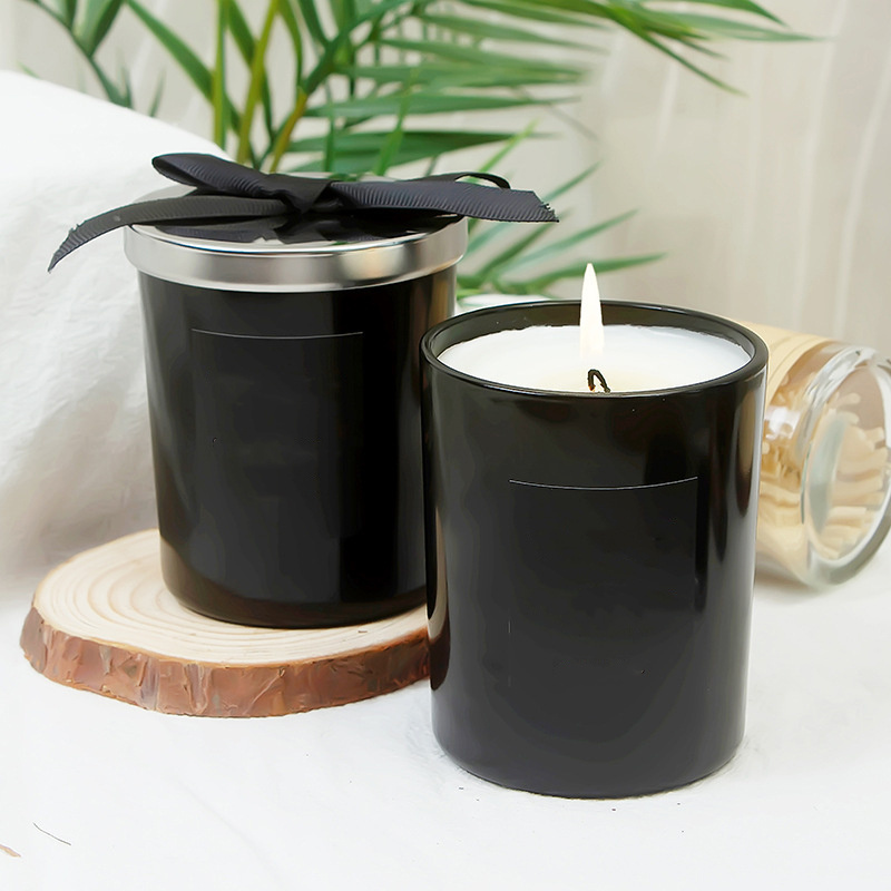 Private Label Black Jar Candles Natural Soy Wax Organic Scented Candle For Home Scented