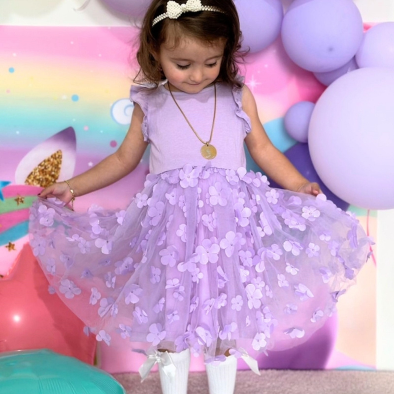 Toddler Tutu Dress Little Girls Fluffy Summer Dresses Casual Party Tulle Sundress for Kids 2-6Y Flower Girls' Wedding Dresses