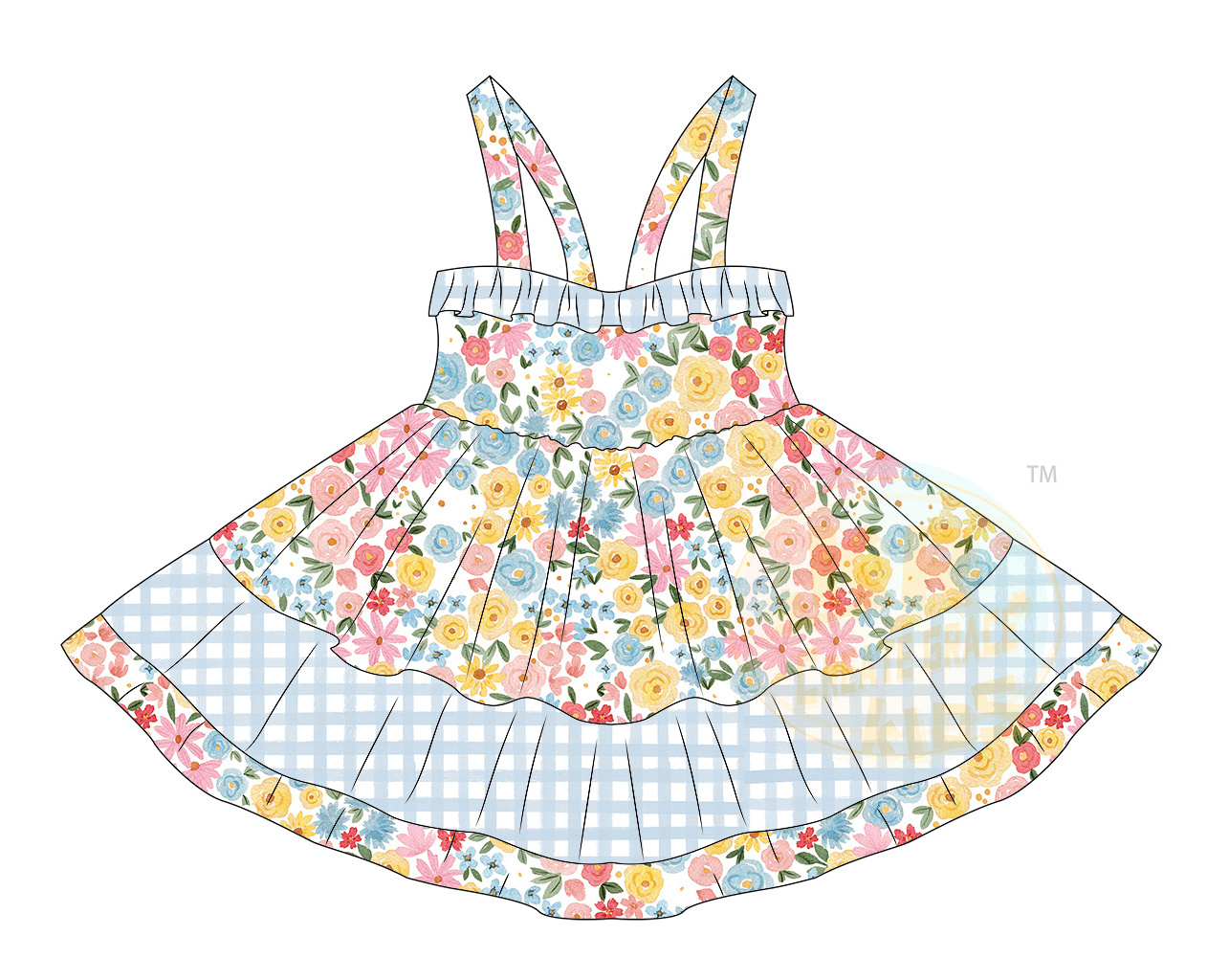 New Stylish Baby Clothing High Quality Cute Princess Party Toddler Dresses Custom Floral Printed Frocks Fancy Girls Dresses