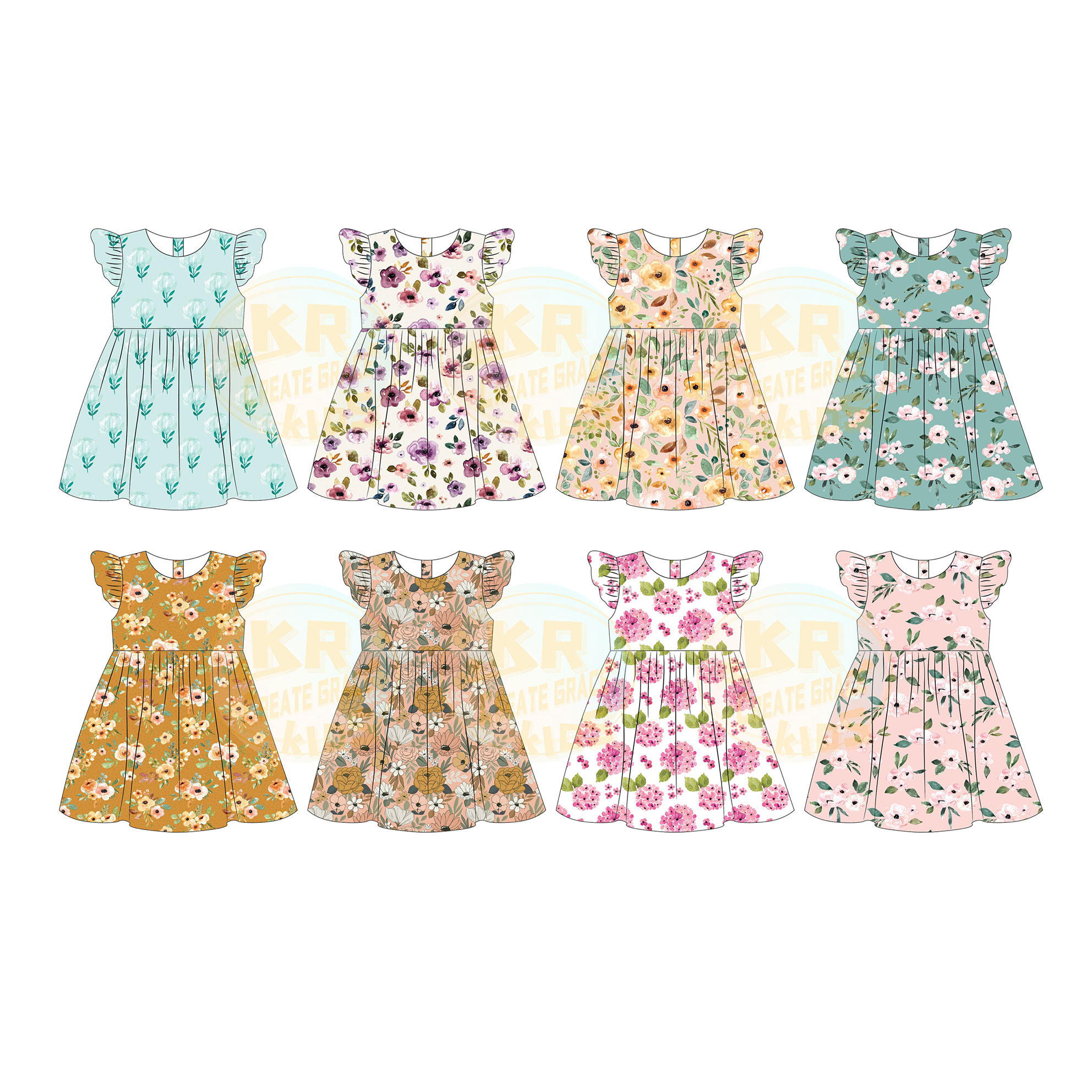 2024 Wholesale Newborn Cute Baby Girl Dresses Comfortable Sleeveless Ruffled Princess Dress Children Wear Casual Dresses