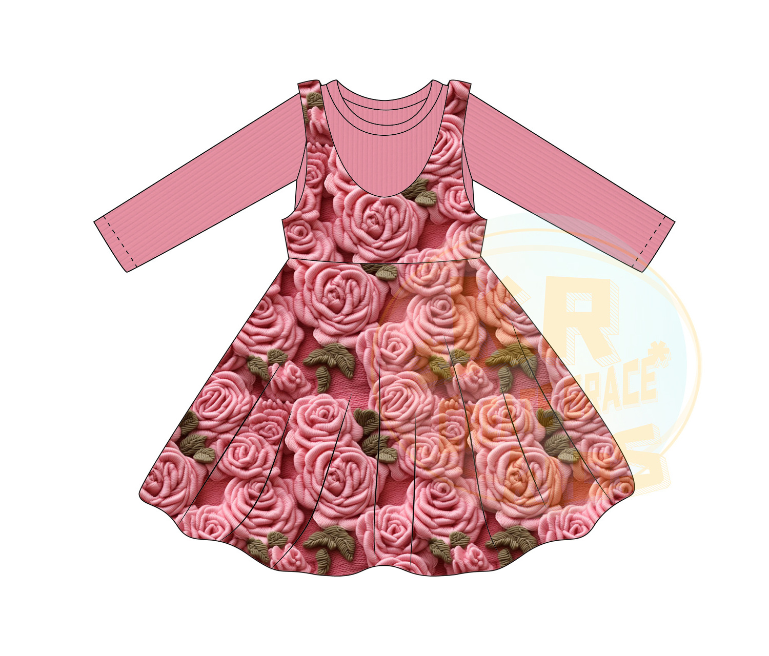 OEM OEM Latest Design 3D Printing Baby Girl Dress Spring Fall Kids Dresses Casual Princess Dress Baby Girl Clothing