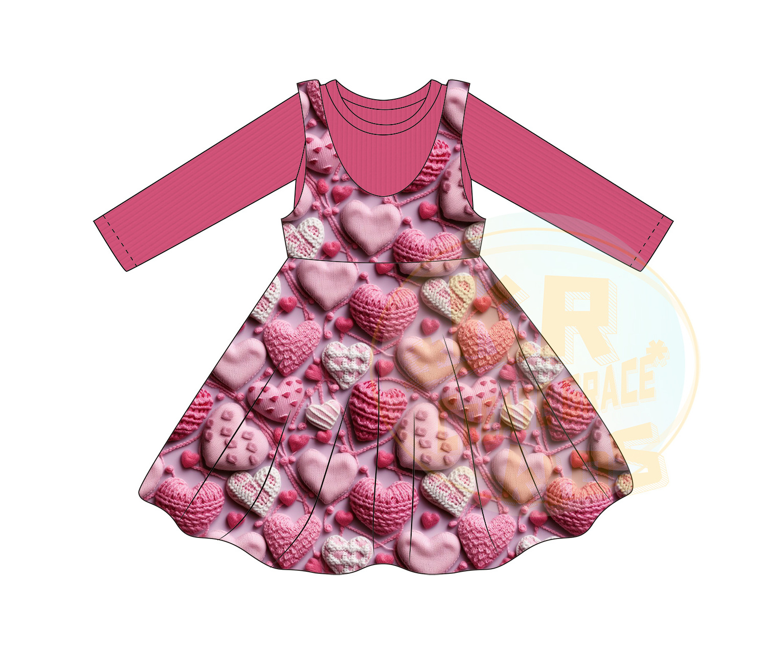 OEM OEM Latest Design 3D Printing Baby Girl Dress Spring Fall Kids Dresses Casual Princess Dress Baby Girl Clothing