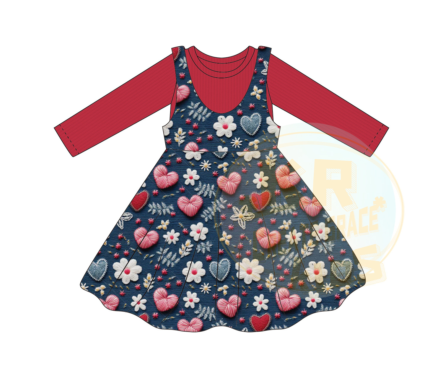 OEM OEM Latest Design 3D Printing Baby Girl Dress Spring Fall Kids Dresses Casual Princess Dress Baby Girl Clothing