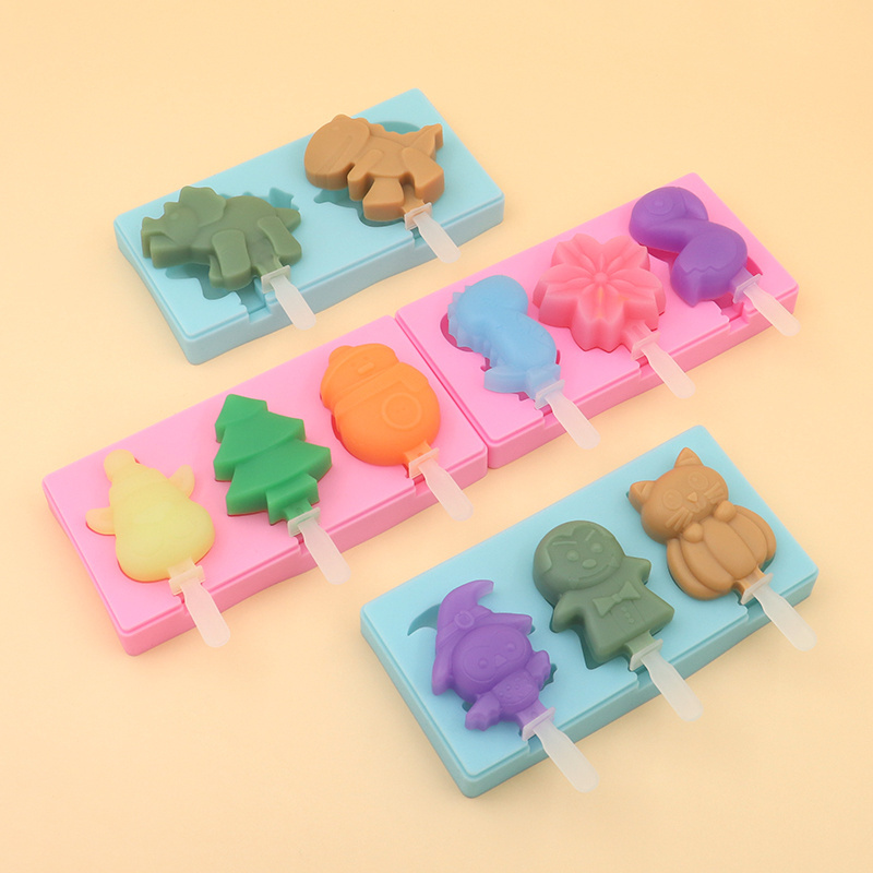 Food grade DIY Witch Little Girl Pumpkin monster 3D creative stereoscopic ice cream silicone mold