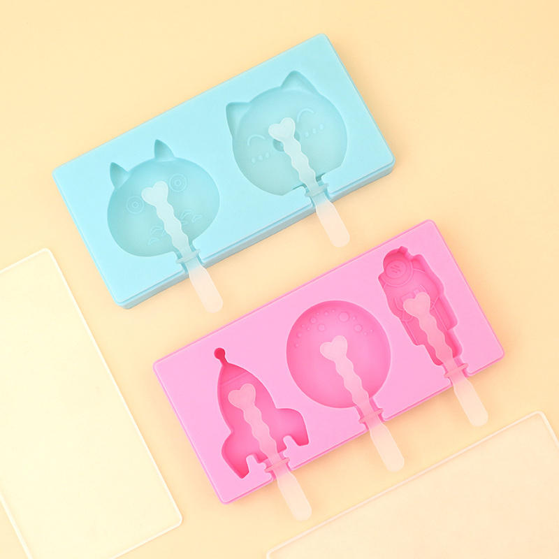 DIY ice cream silicone mold fruit Popsicle mold Household children's Popsicle food grade cartoon creative model