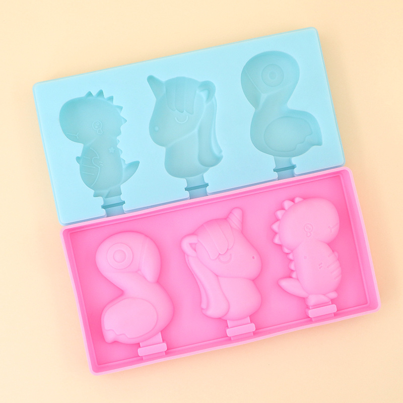 DIY ice cream silicone mold fruit Popsicle mold Household children's Popsicle food grade cartoon creative model