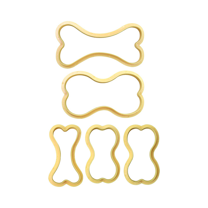 5pcs Dog Bone Plastic Molds Bone Shapes for Cookies Diy Baking Molds