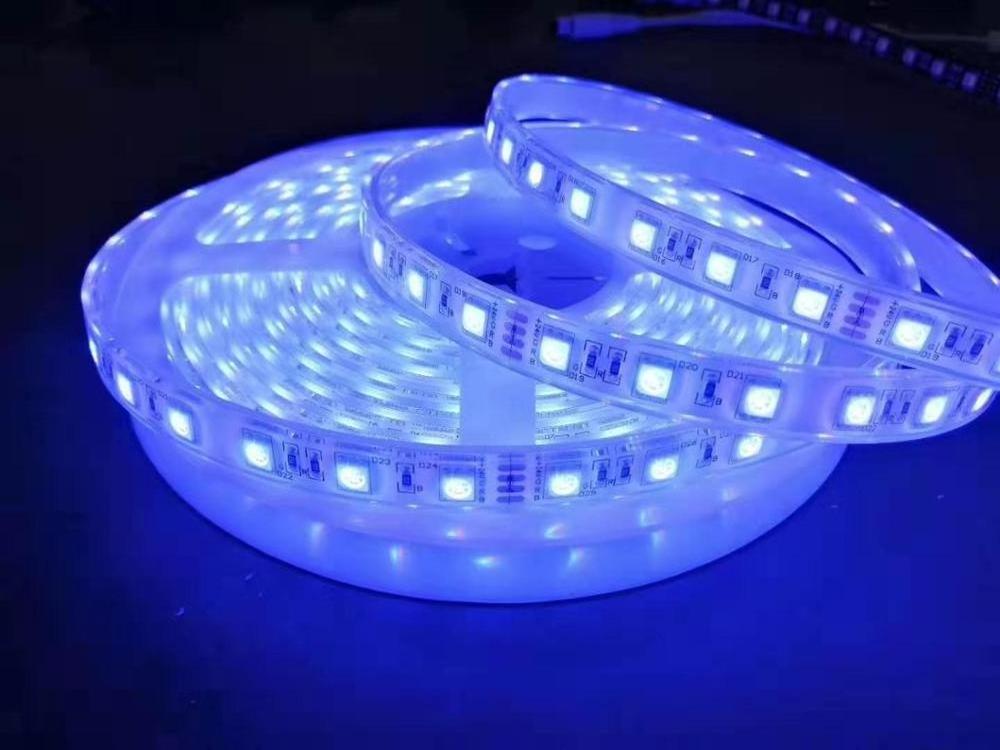 Color changing 100m DC 12V 24V 5050 RGB LED strip light 5M per roll for advertisement lighting