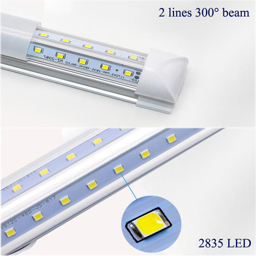 Hot sales Linkable 3 years warranty 300 degree T8 day light  1.2M 4 feet 40W 5200LM  led tube shop lights with cables for garage