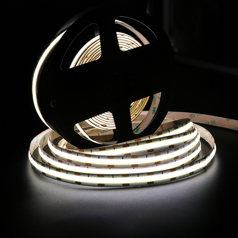 CE ROHS 504 LEDs 10mm CRI 90Ra DC24V 14W/M DC12V 12W warm white pure white cold white  COB flexible LED strips