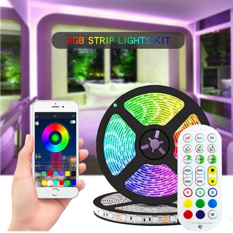 3 years warranty CE ROHS Music rhythm Sync Voice Control Google Home Alexa 5M 10M Smart WIFI TUYA 5050 RGB LED Strip Lights kit