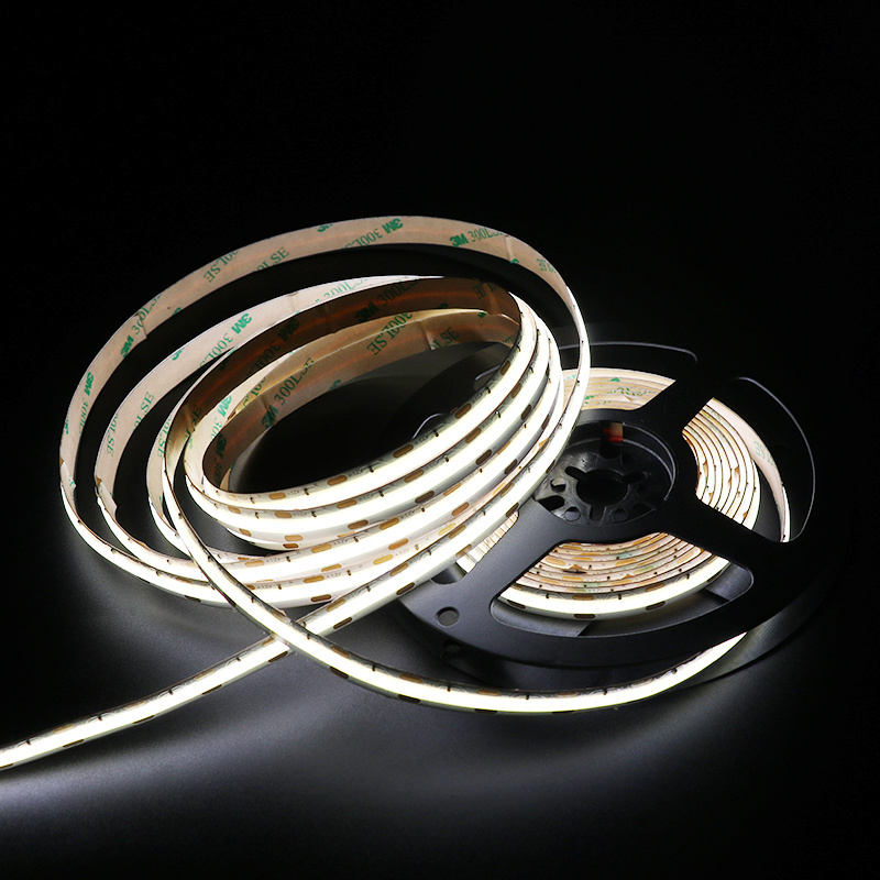 CE ROHS 504 LEDs 10mm CRI 90Ra DC24V 14W/M DC12V 12W warm white pure white cold white  COB flexible LED strips