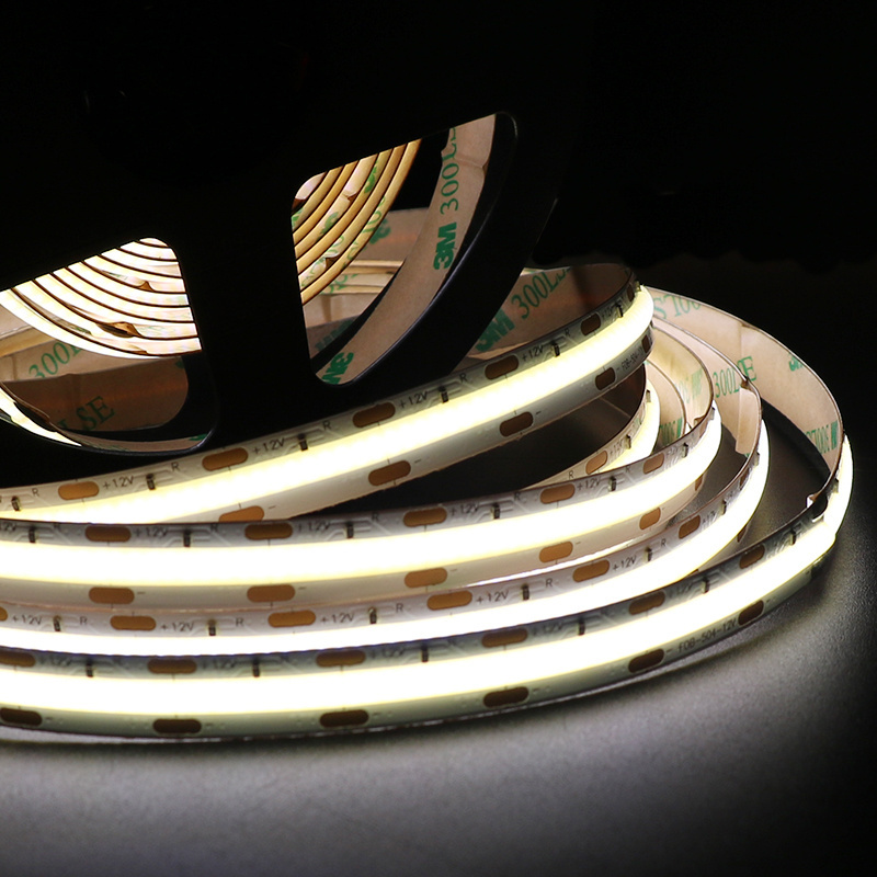 CE ROHS 504 LEDs 10mm CRI 90Ra DC24V 14W/M DC12V 12W warm white pure white cold white  COB flexible LED strips