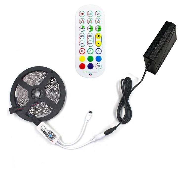 3 years warranty CE ROHS Music rhythm Sync Voice Control Google Home Alexa 5M 10M Smart WIFI TUYA 5050 RGB LED Strip Lights kit