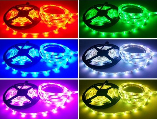 Color changing 100m DC 12V 24V 5050 RGB LED strip light 5M per roll for advertisement lighting