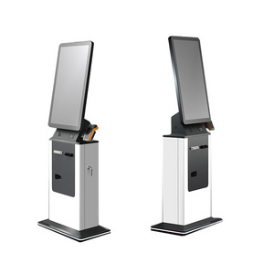 Self service parking payment kiosk with banknote acceptor and coin acceptor coin