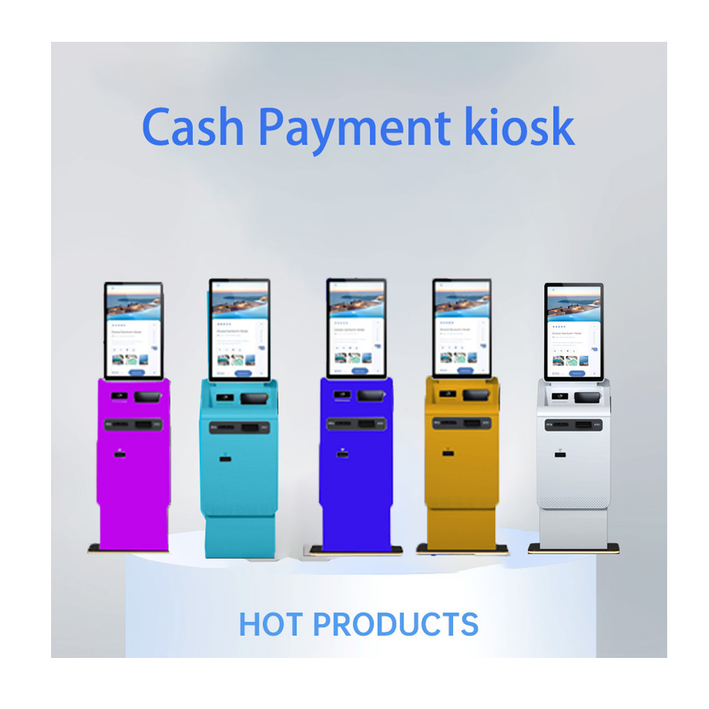 Crtly 32 inch self automatic cash machine self service payment kiosks machine cash recycler kiosk manufacture atm machine