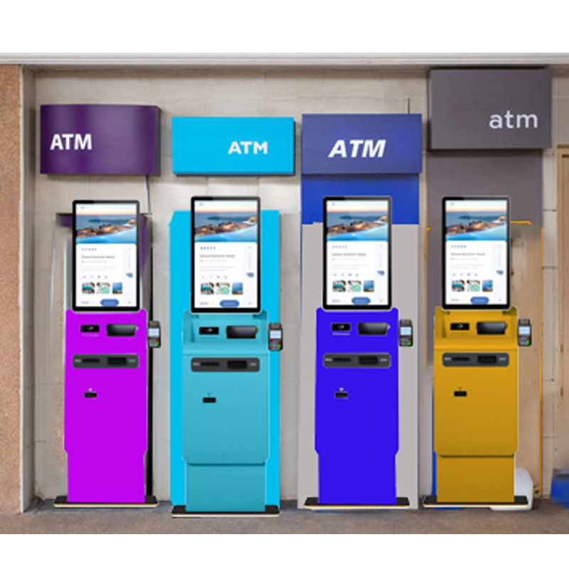 Crtly 32 inch self automatic cash machine self service payment kiosks machine cash recycler kiosk manufacture atm machine