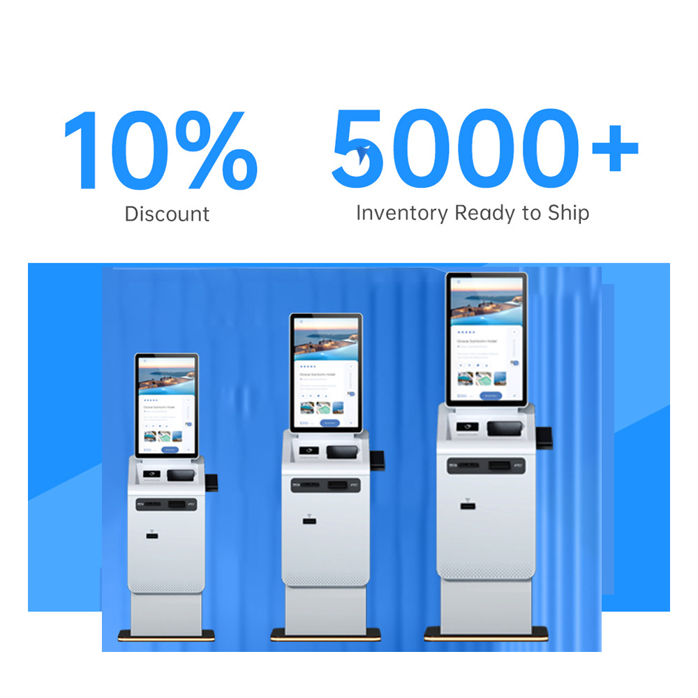 Crtly self service cash payment kiosk hotel check in card dispenser kiosk currency exchange machinecrypto atm machine