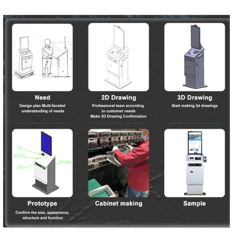 Crtly self service parking payment kiosk card dispenser machine  kiosk payment solution deposit atm machine