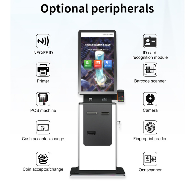 Crtly advertising sport betting kiosk  ticket vending with barcode scanner self payment kiosk