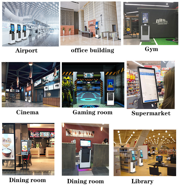 Crtly floor standing interactive customer service kiosk touch screen parking garage payment kiosk ticketing vending machine