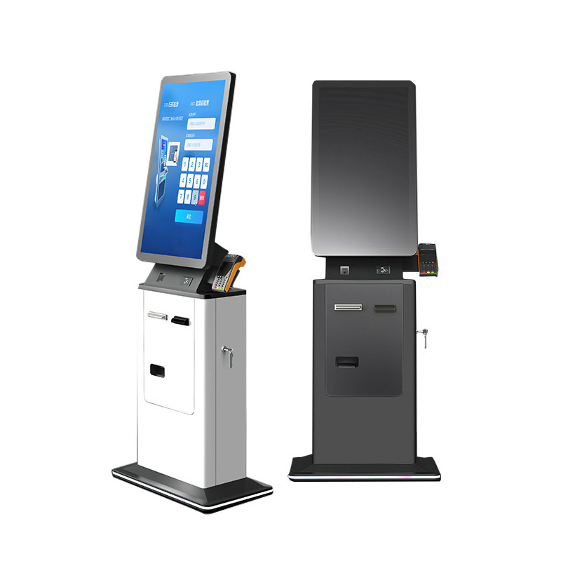 Self service parking payment kiosk with banknote acceptor and coin acceptor coin