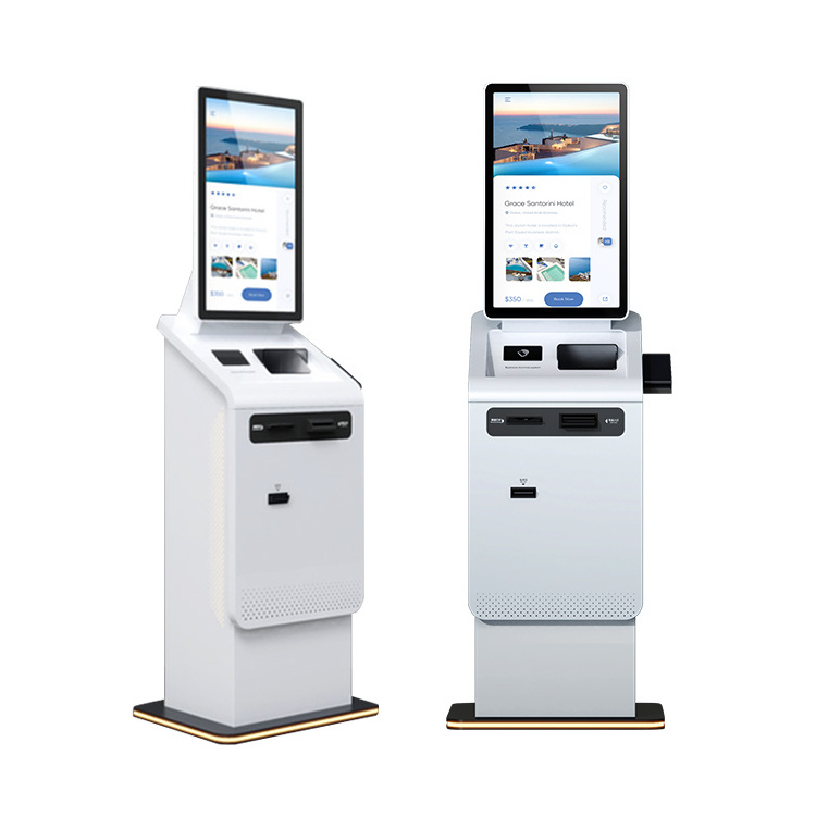 Crtly self service cash payment kiosk hotel check in card dispenser kiosk currency exchange machinecrypto atm machine