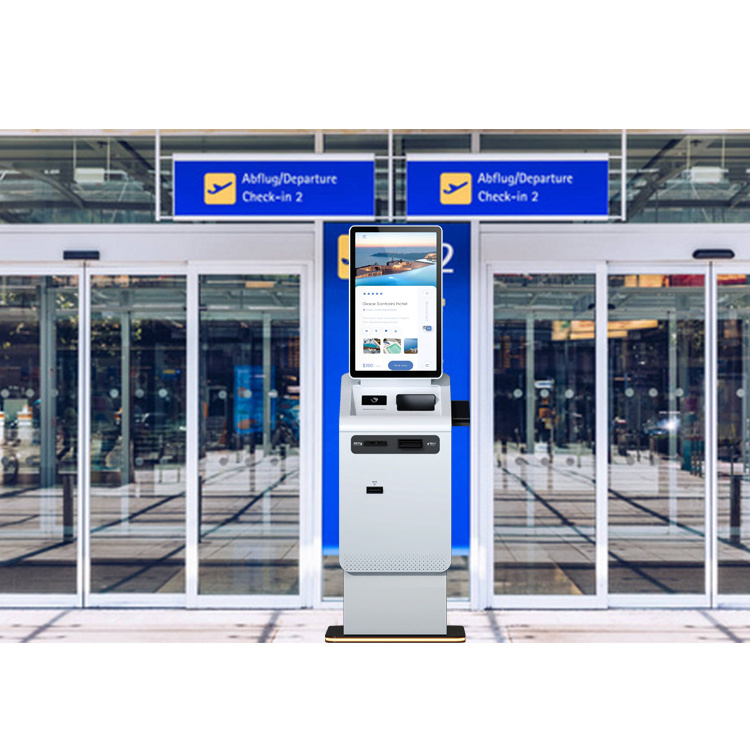 Crtly Airport hotel casino passport reader cash dispenser ticket credit card payment Kiosk currency exchange Kiosk machine