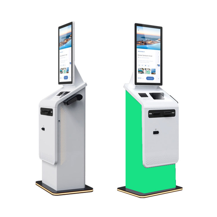 Crtly parking hotel check in kiosks self payment smart  cash/card payment check cashing kiosk currency exchange machine