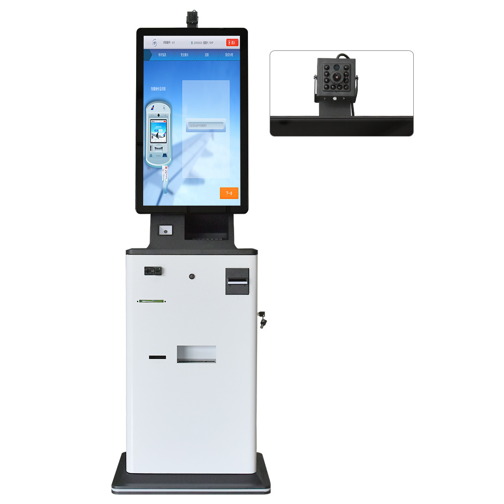 Self service parking payment kiosk with banknote acceptor and coin acceptor coin