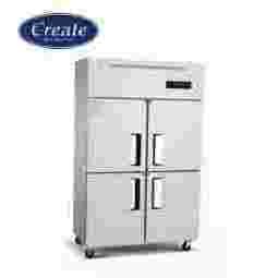 Commercial supermarket energy saving refrigerator four door vertical stainless steel freezer for freezing meat and fish