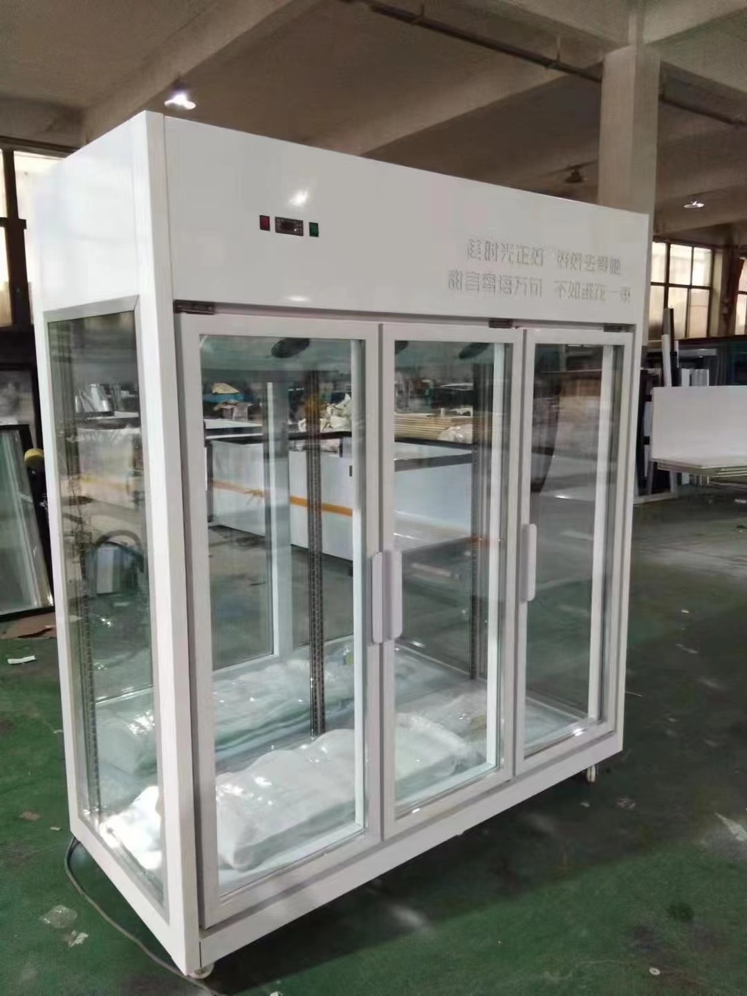 New Style Shop Flower Display Refrigerator 1175L Glass Door Commercial Display Front Glass Front 4 Door Upright Freezer