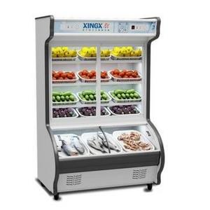 Supermarket display glass door commercial wall mounted combined overhead display combined refrigerator