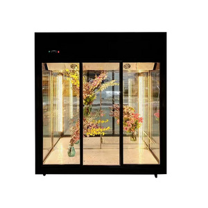 New Style Shop Flower Display Refrigerator 1175L Glass Door Commercial Display Front Glass Front 4 Door Upright Freezer