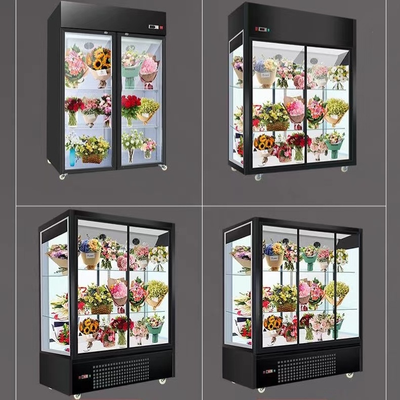 Fresh keeping showcase freezer Commercial Fridge Display Cooling Flower Chiller Fresh Flower-refrigerator Floral cooler