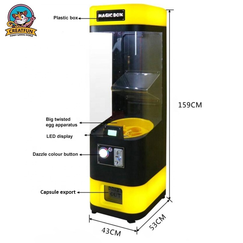 Coin Operated Arcade Game Machine Metal Bounce Ball Vending Machine with Capsule Toy Gashapon for Amusement Centers