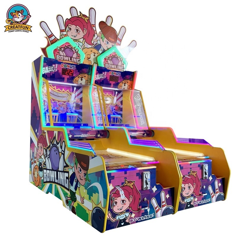 2022 New Design Arcade Coin Operated Bowling Machine Throwing Bowling Big Dunk For Amusement park